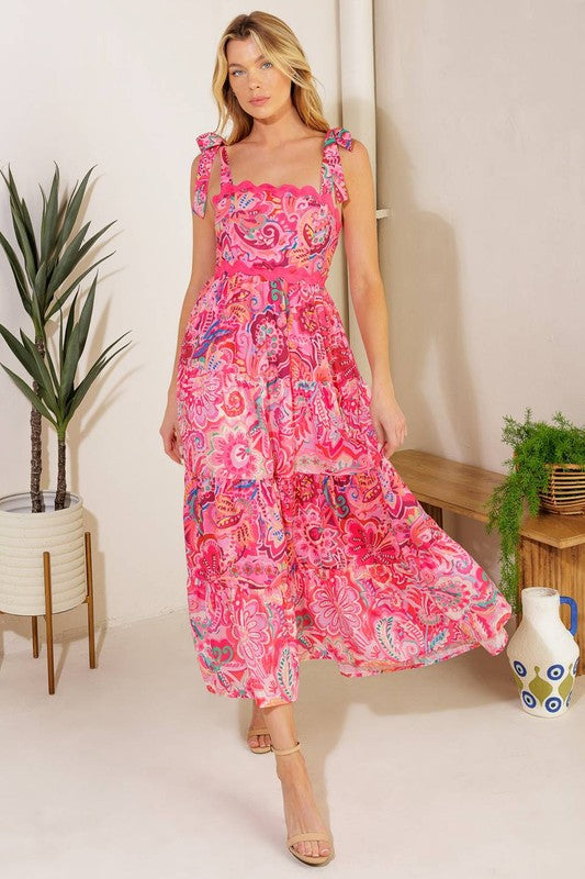 Printed Midi Dress