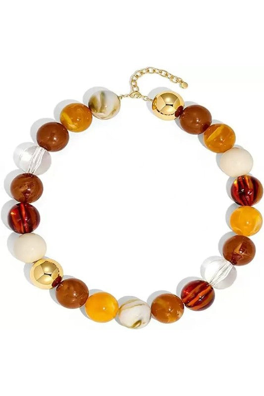Resin Beaded Necklace