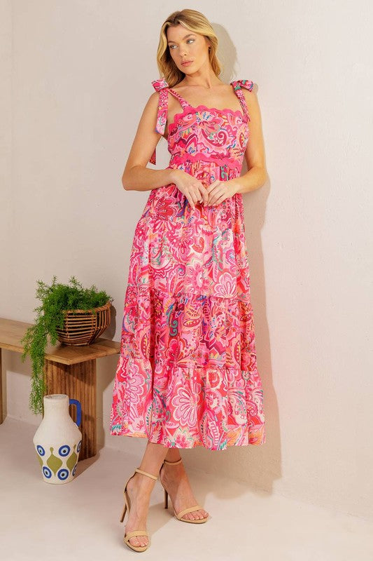 Printed Midi Dress