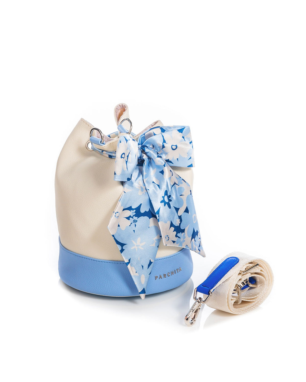 Bolso Vilma Ivory x Azul Claro- The Garden