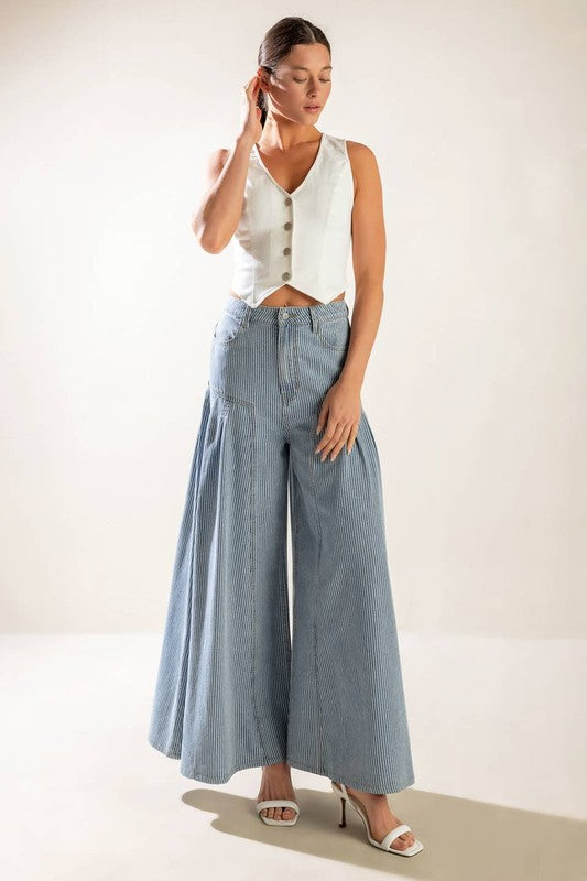 Striped Light Denim