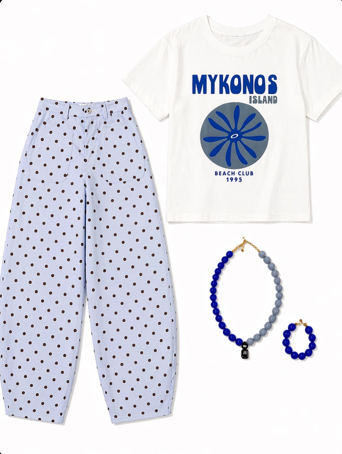 Barrel Pant- Polka Dots