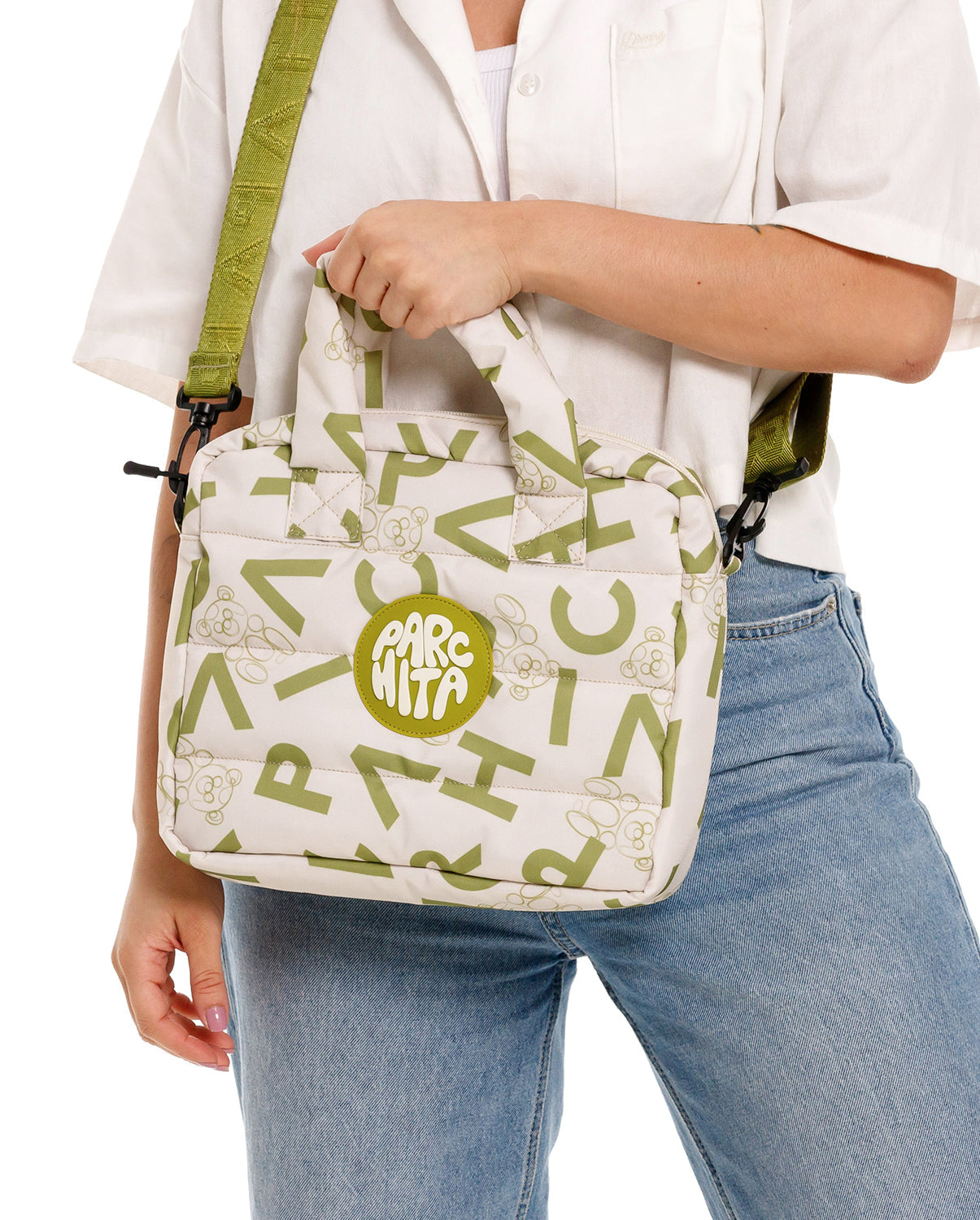 Practi Bag Jelly Blanco/Verde