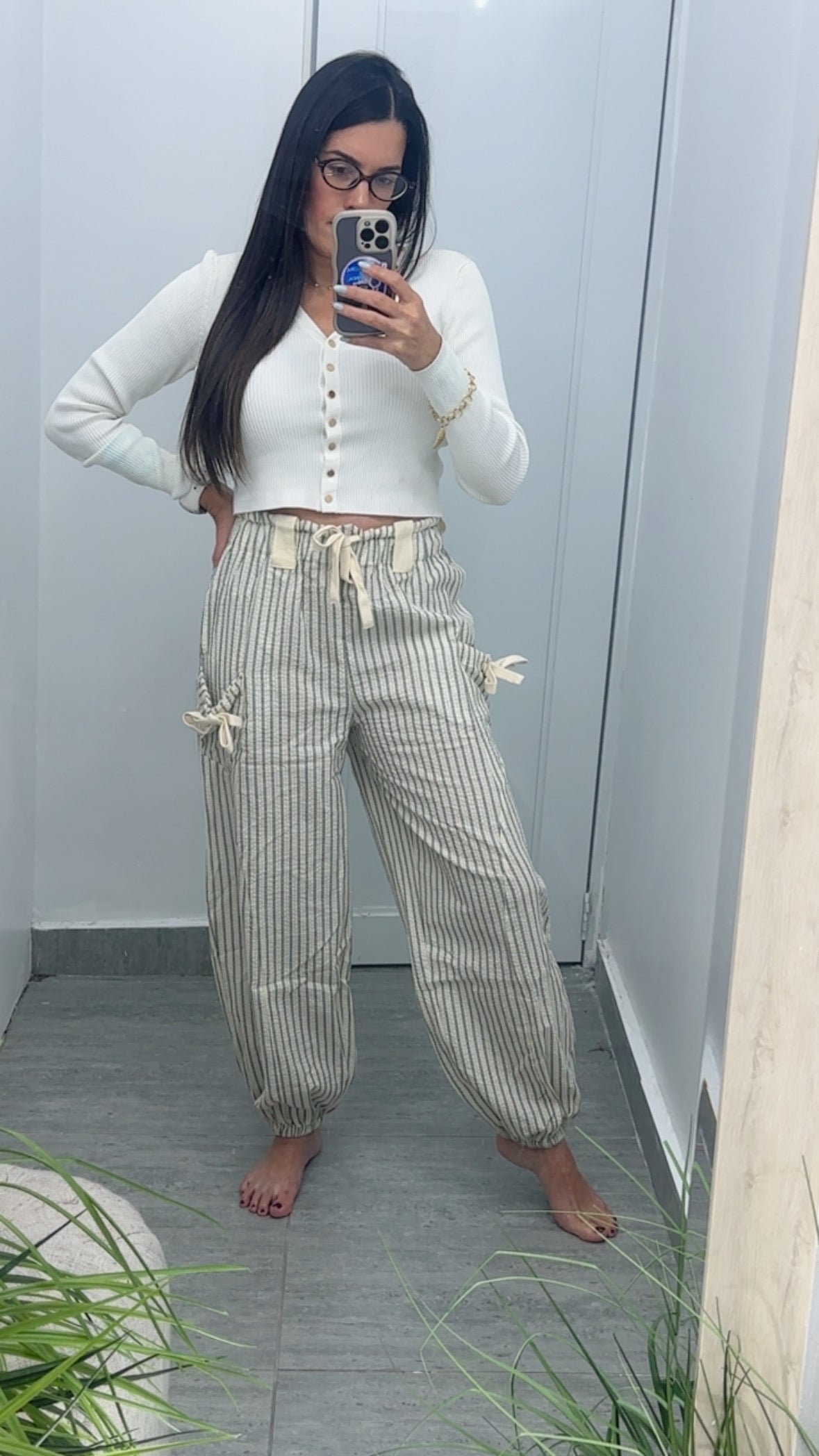Striped Balloon Pants