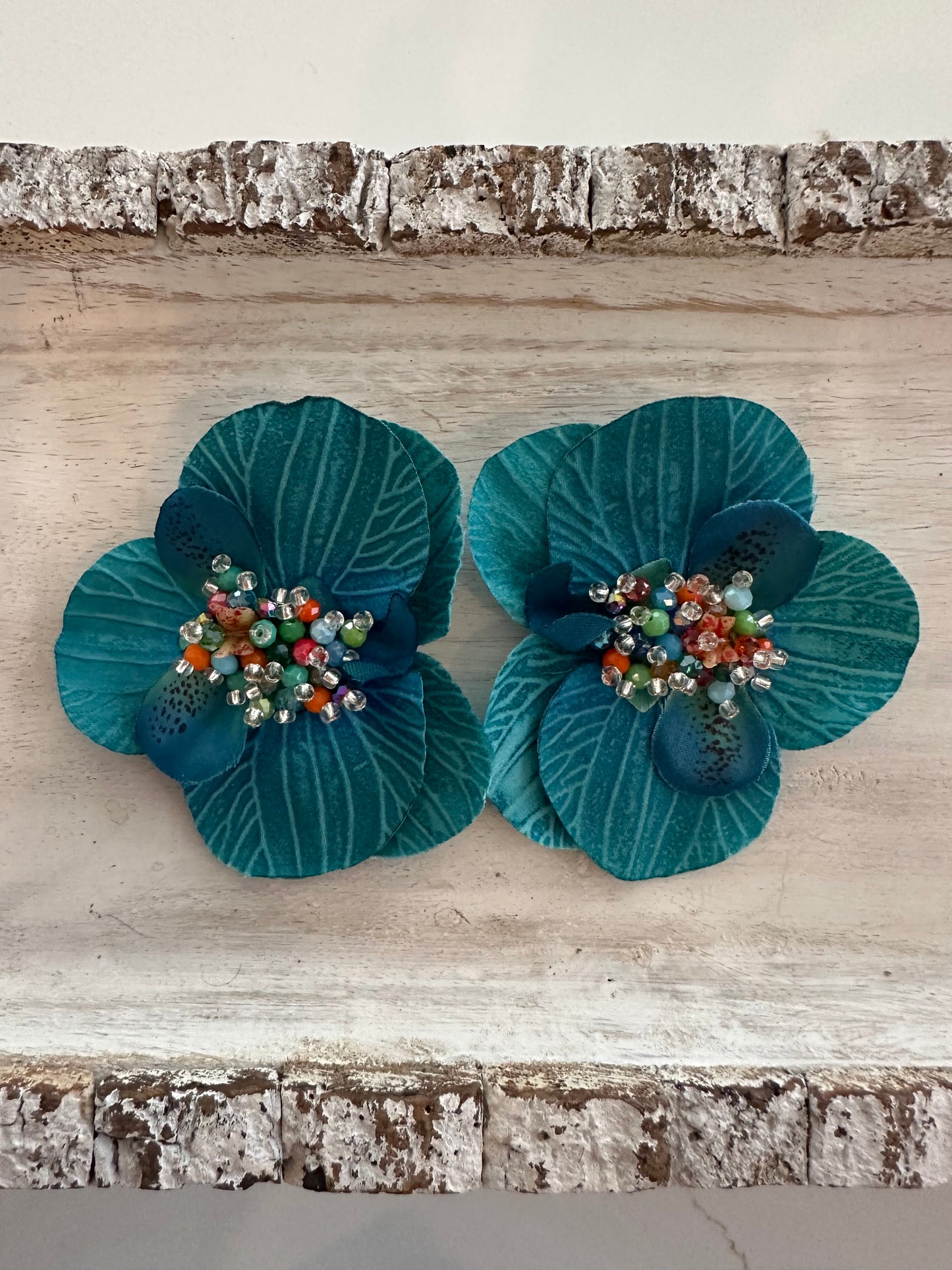 Loretta Orchid Earrings- Turquoise
