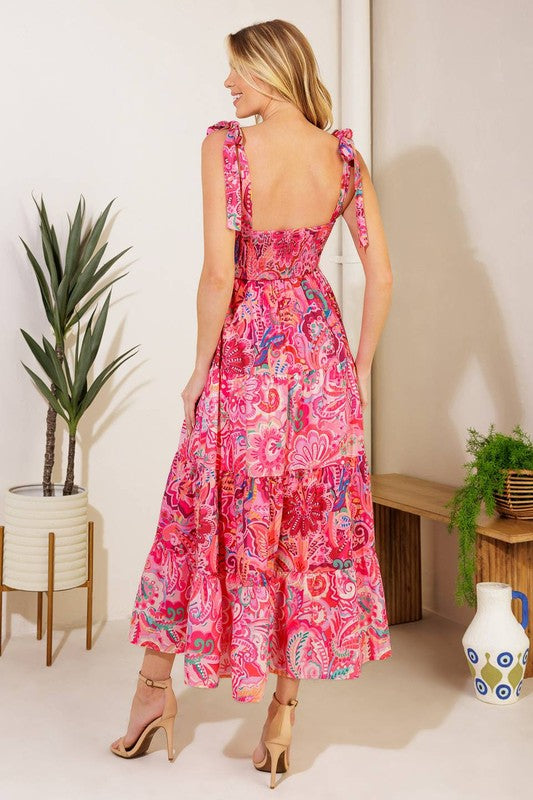 Printed Midi Dress