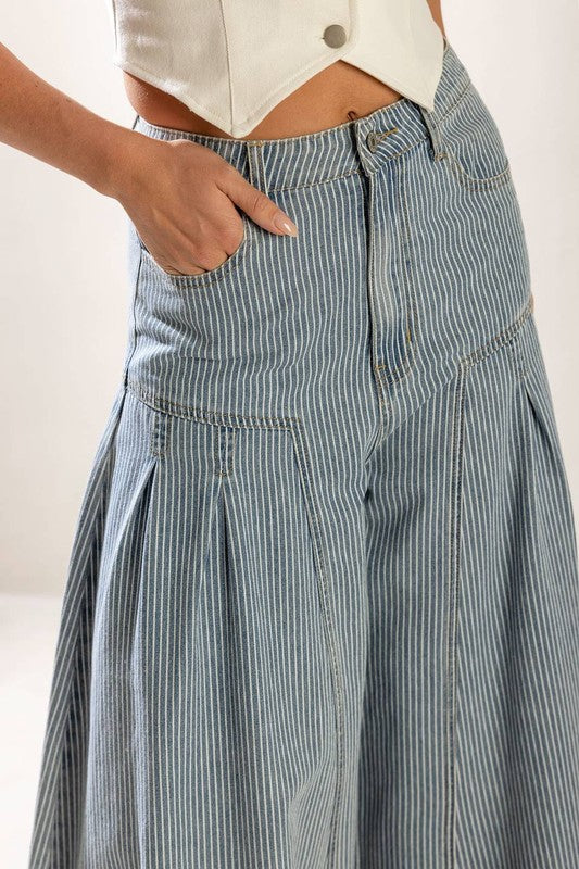 Striped Light Denim