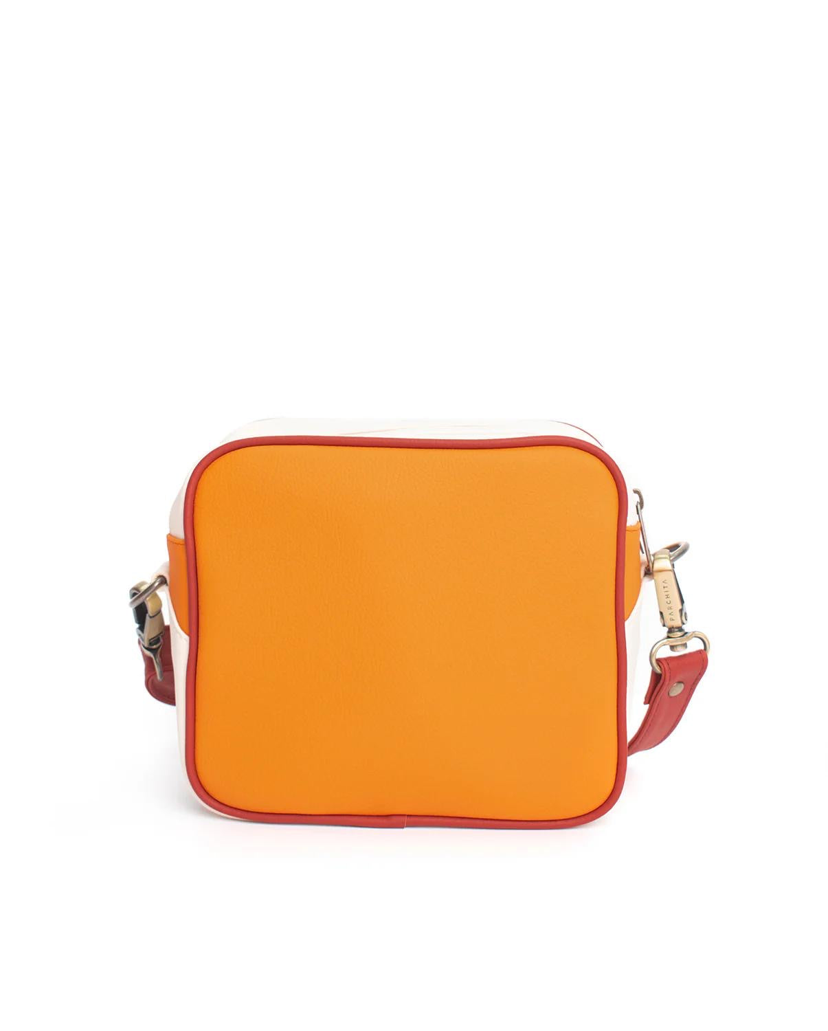 NUEVA Bandolera Panal- Mandarina