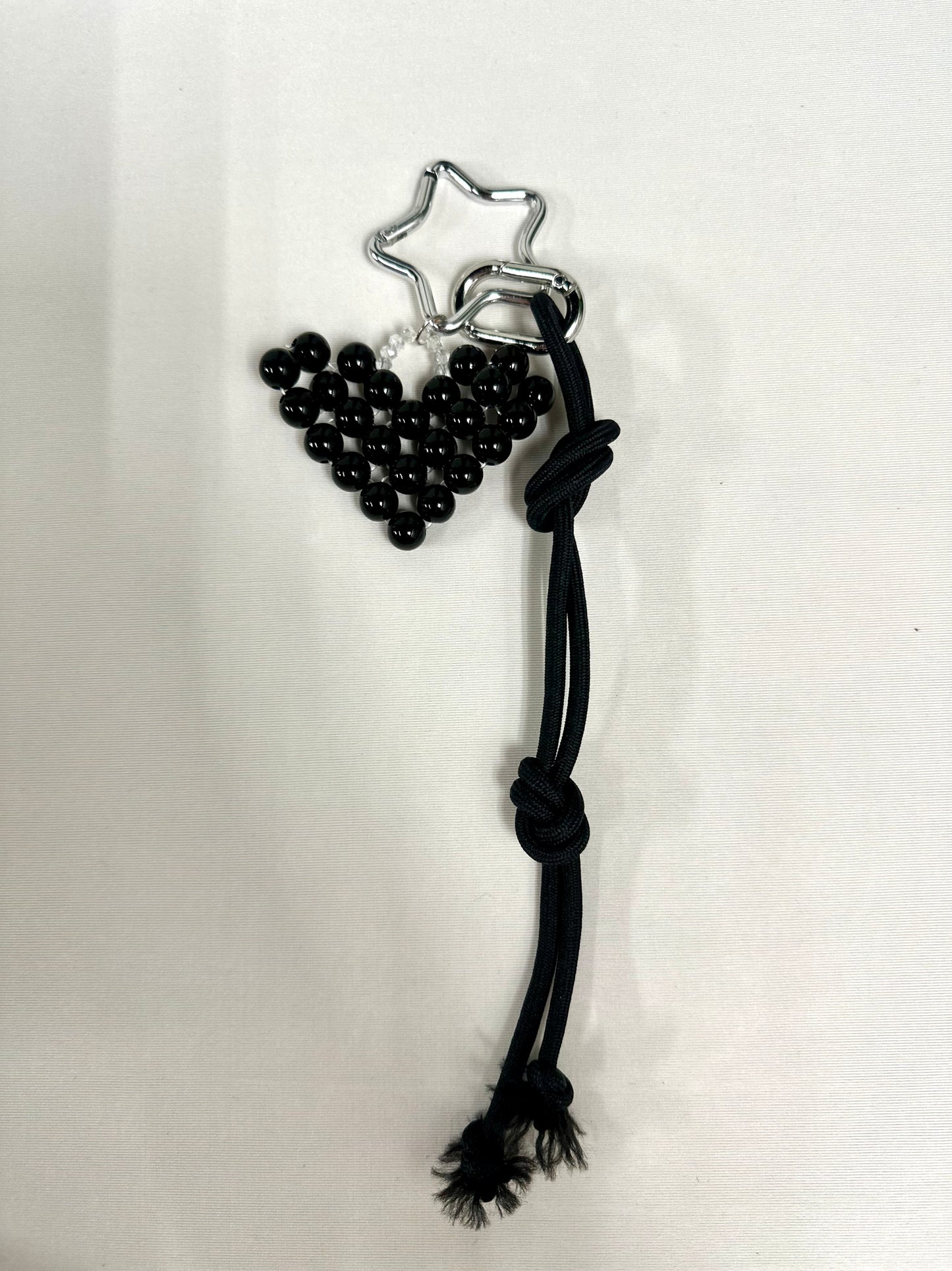 Black Beats Heart Bag Charm