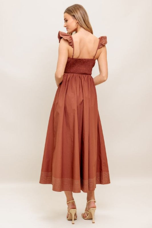 Holiday Midi Dress- Cognan