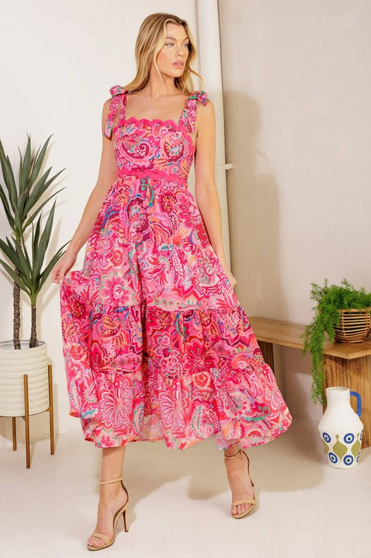 Printed Midi Dress