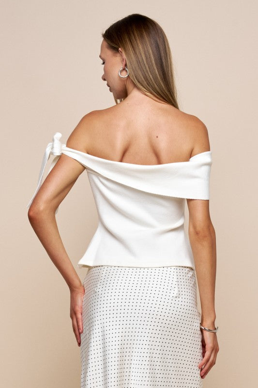 Effortless Off-Shoulder Top- White