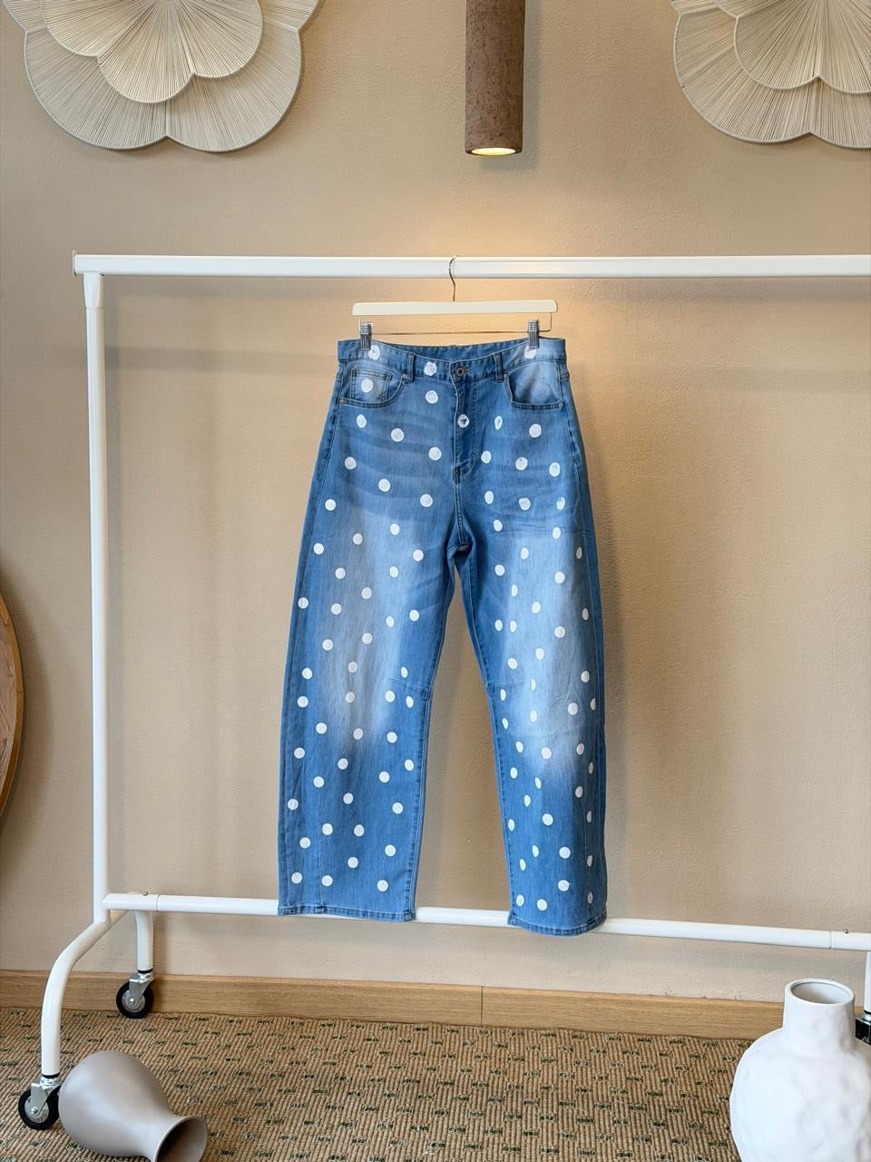 Polka Dots Light Denim