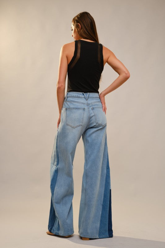 Color Block Denim