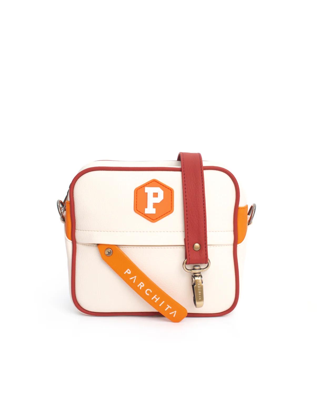 NUEVA Bandolera Panal- Mandarina
