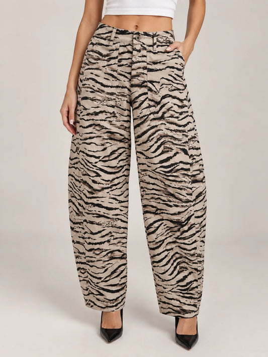Zebra Barrel Pant