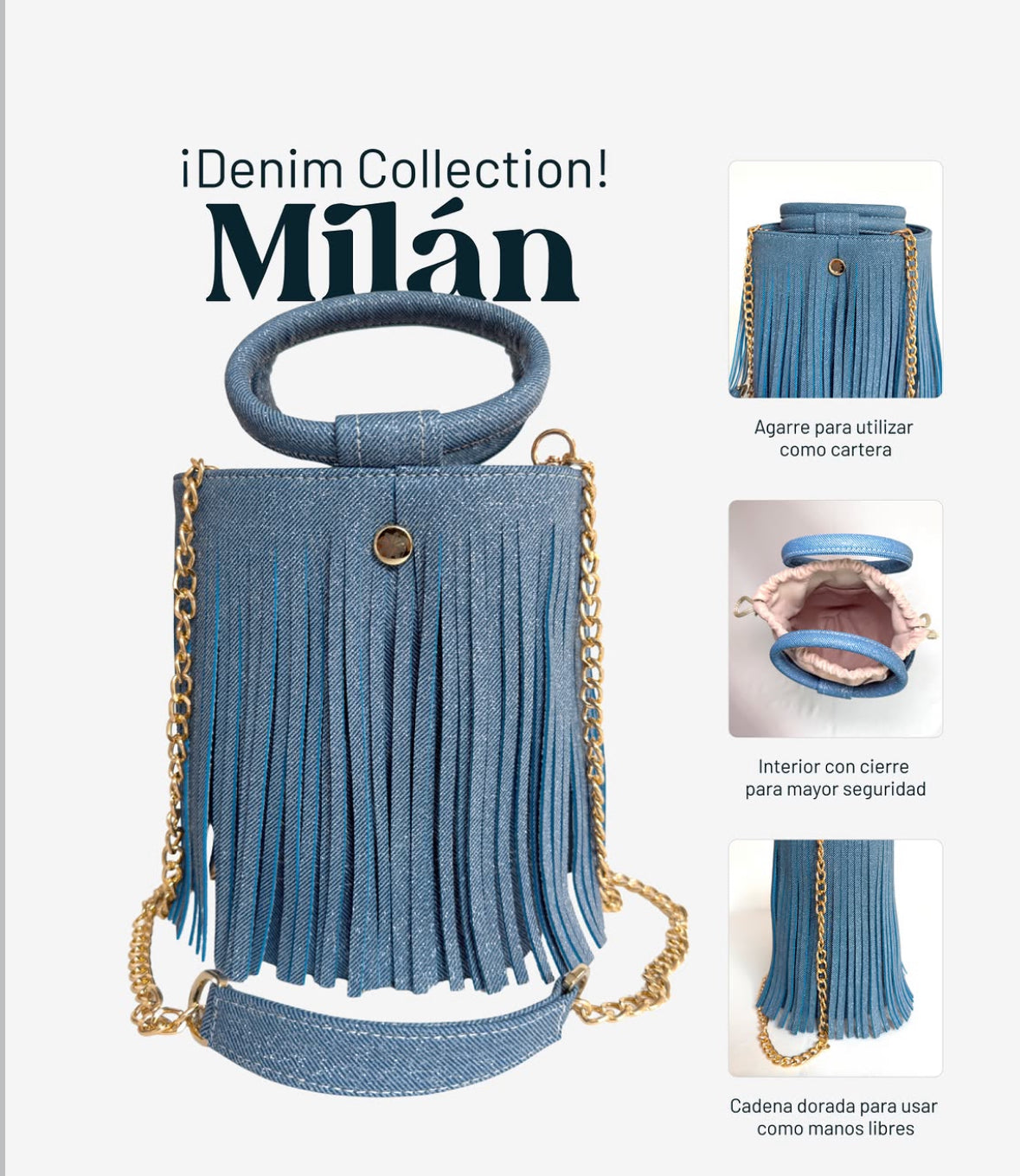 Bolso Milán- Light Denim