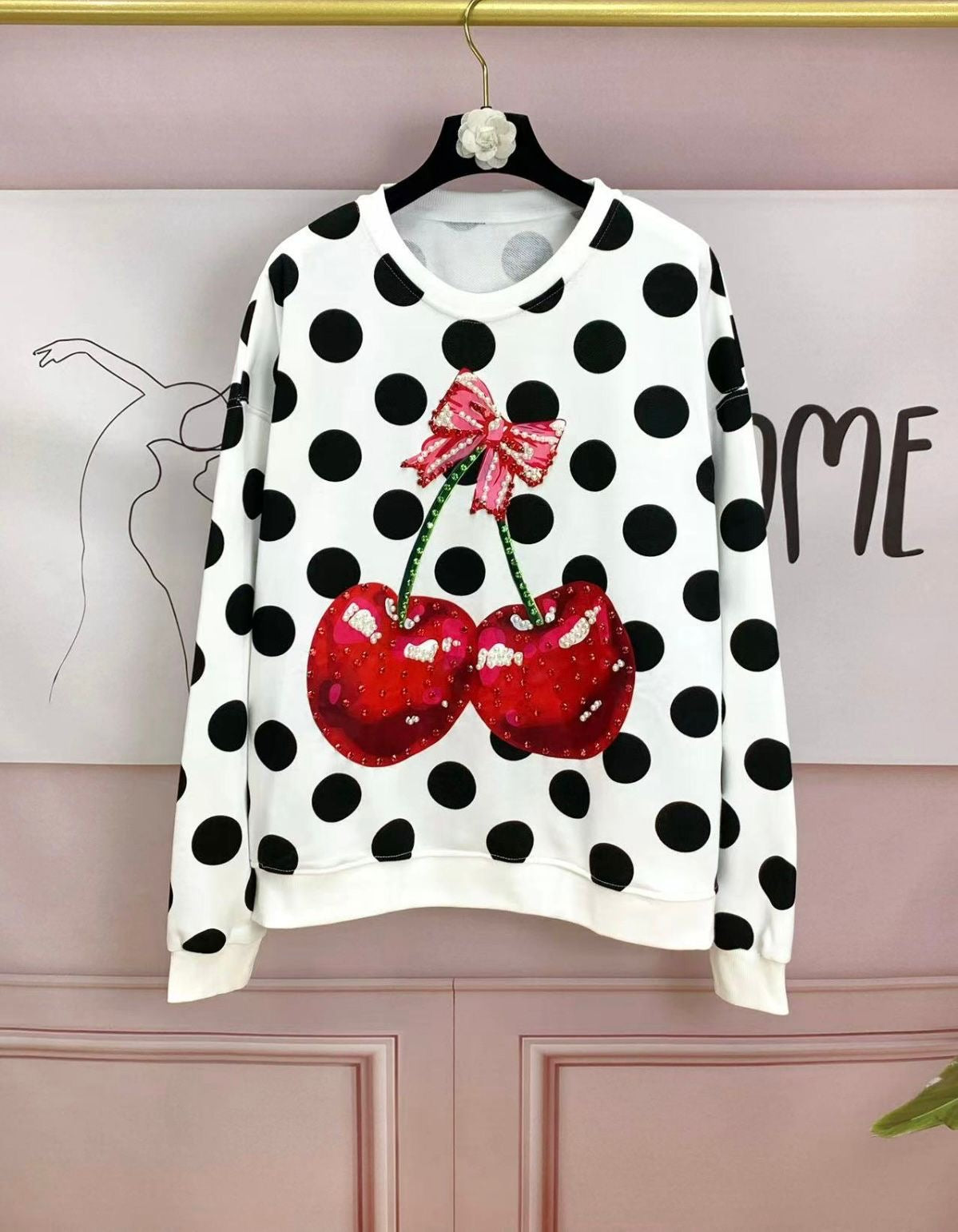 Cherry Polka Sweater