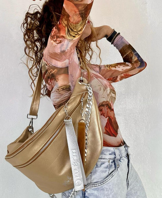 Hendrix Bag Gold + 1 cadena plateada