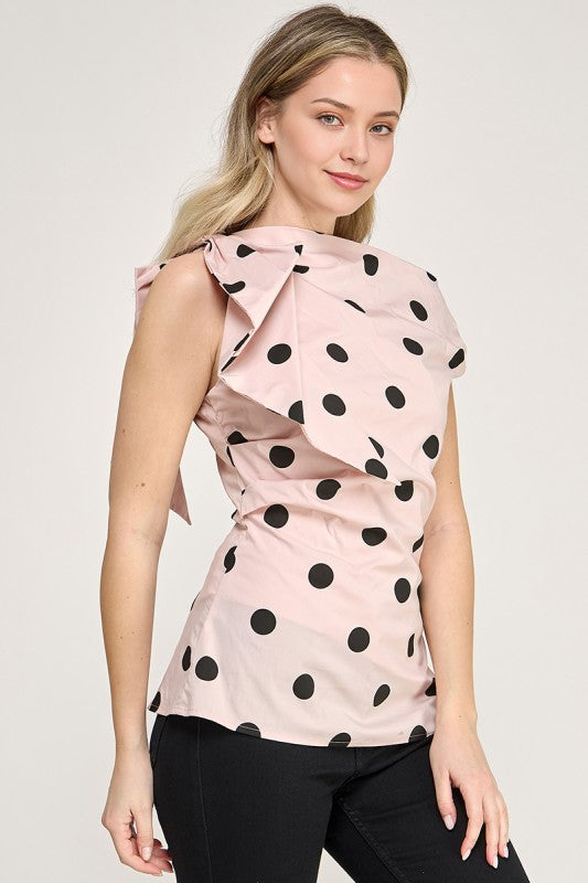 Pink Polka Dots Top
