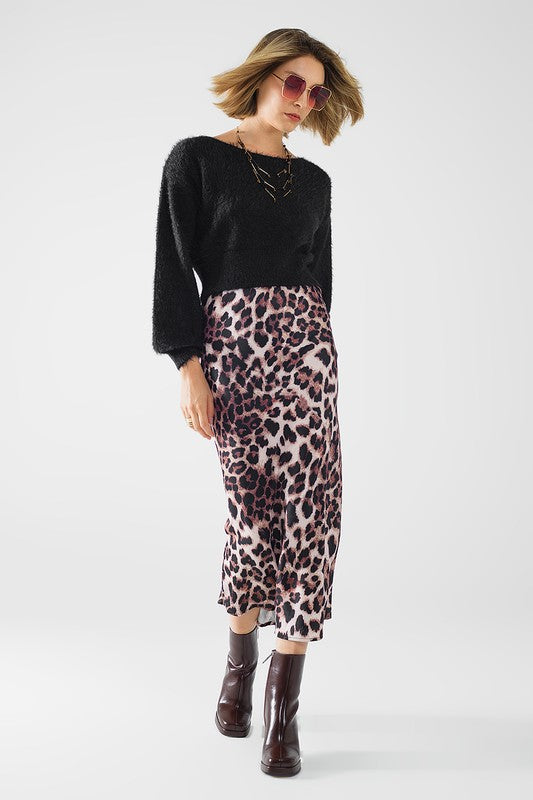 Leopard Midi Skirt