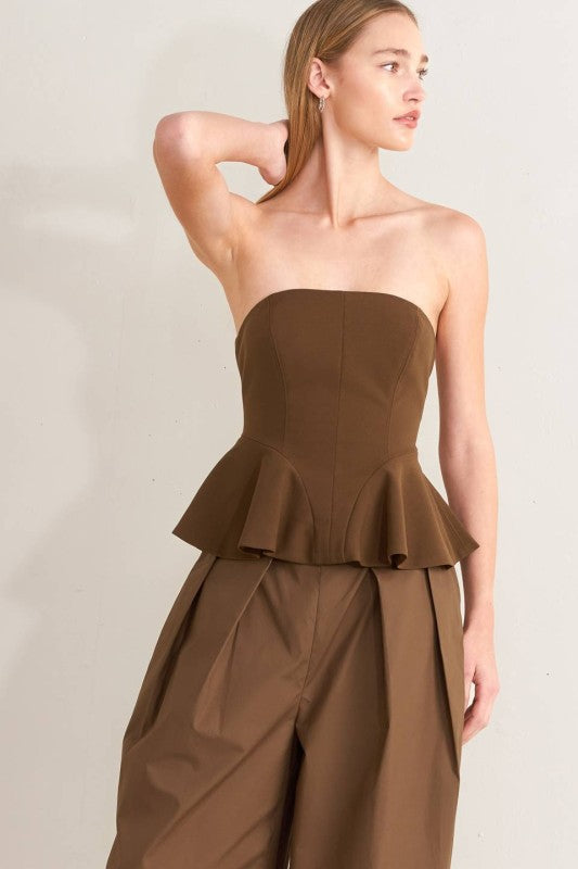 Peplum Tube Top