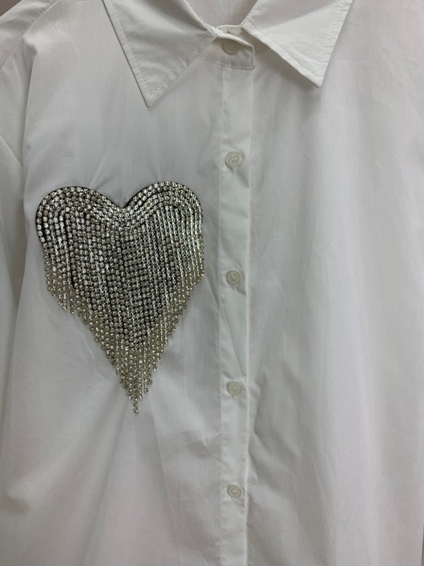 Buttons Downs Heart Blouse