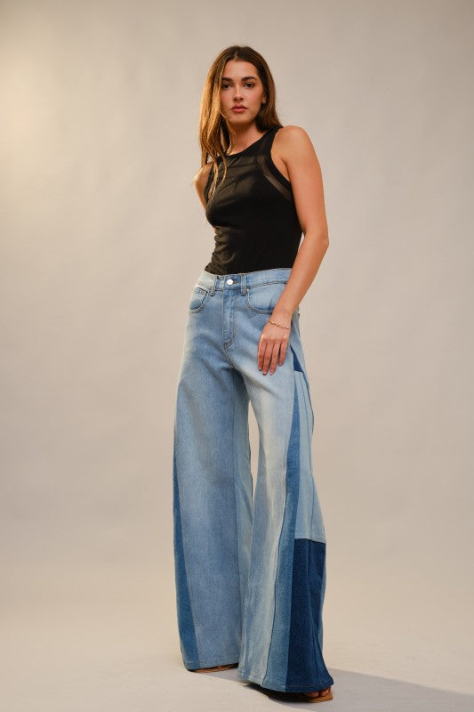 Color Block Denim