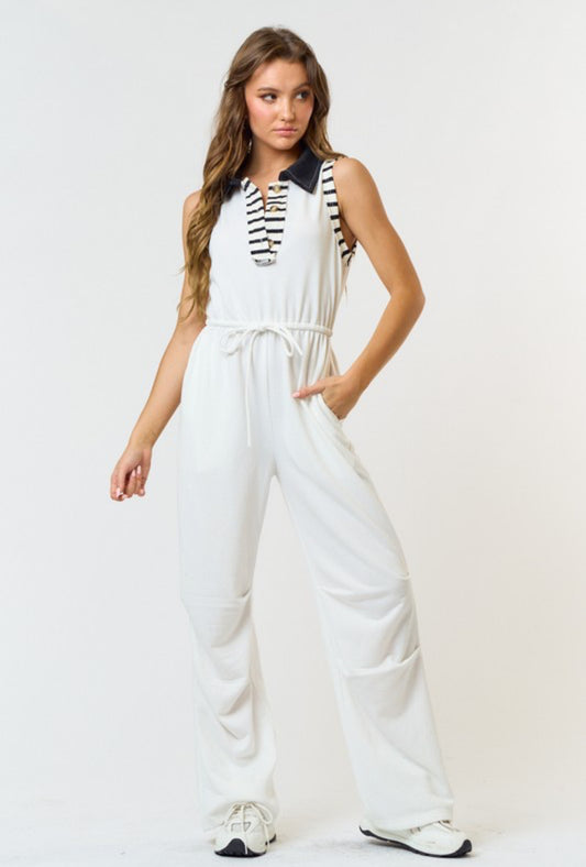 Travel Jumpsuit- Blanco