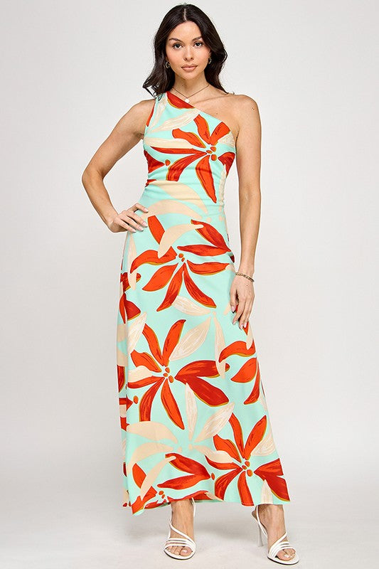 One Shoulder Maxi Dress