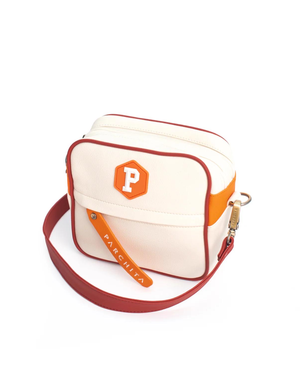 NUEVA Bandolera Panal- Mandarina