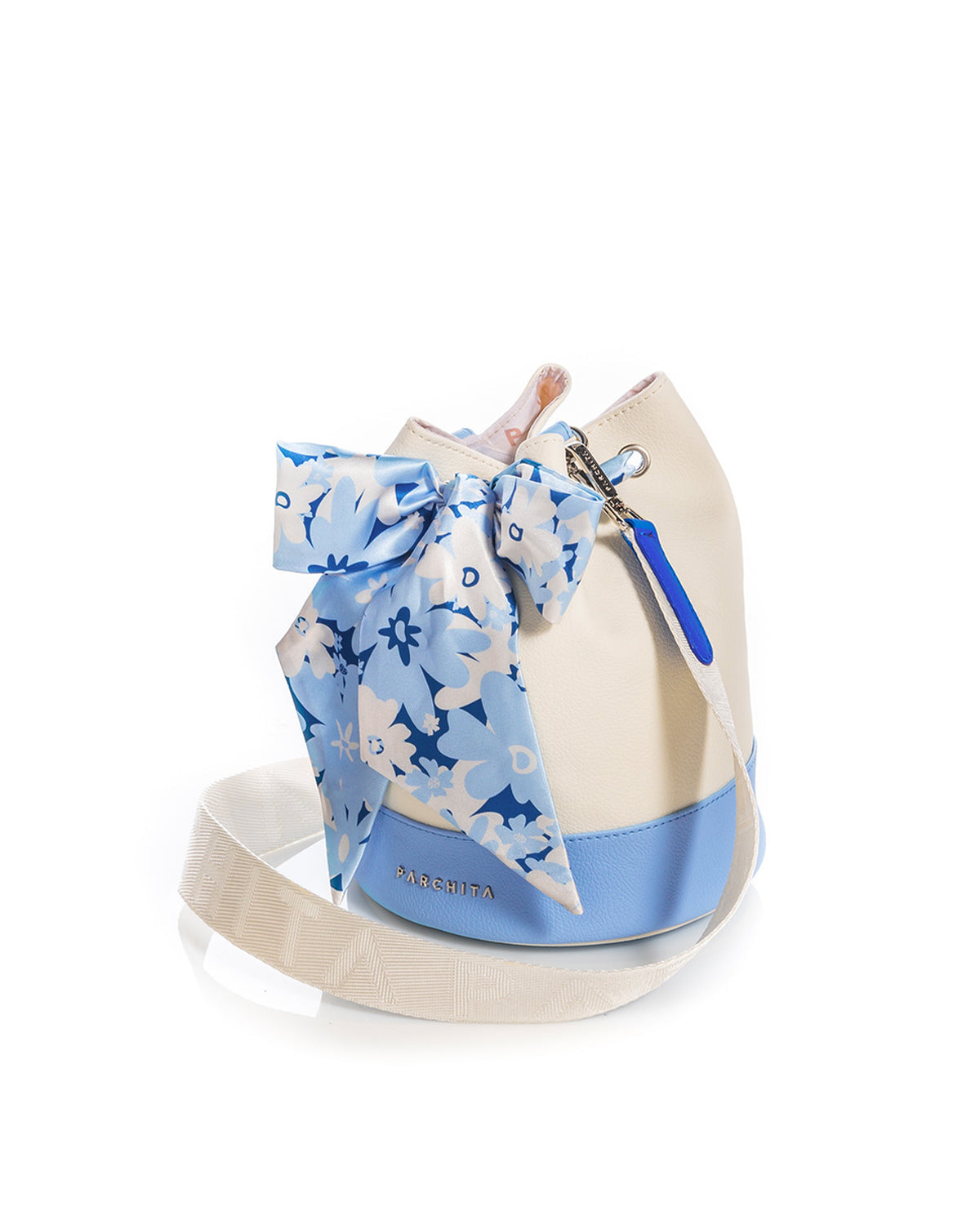 Bolso Vilma Ivory x Azul Claro- The Garden