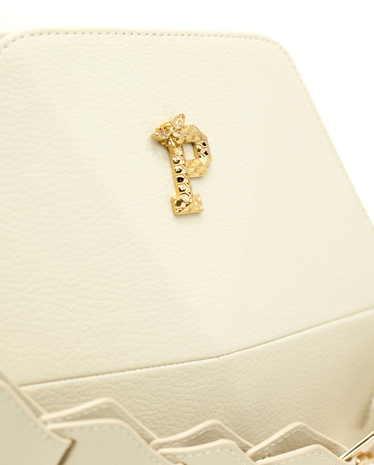 Cartera Colmena Beige