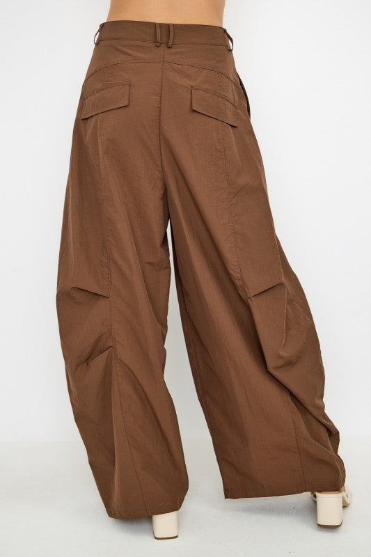 Wide Ballon Pant- Brown