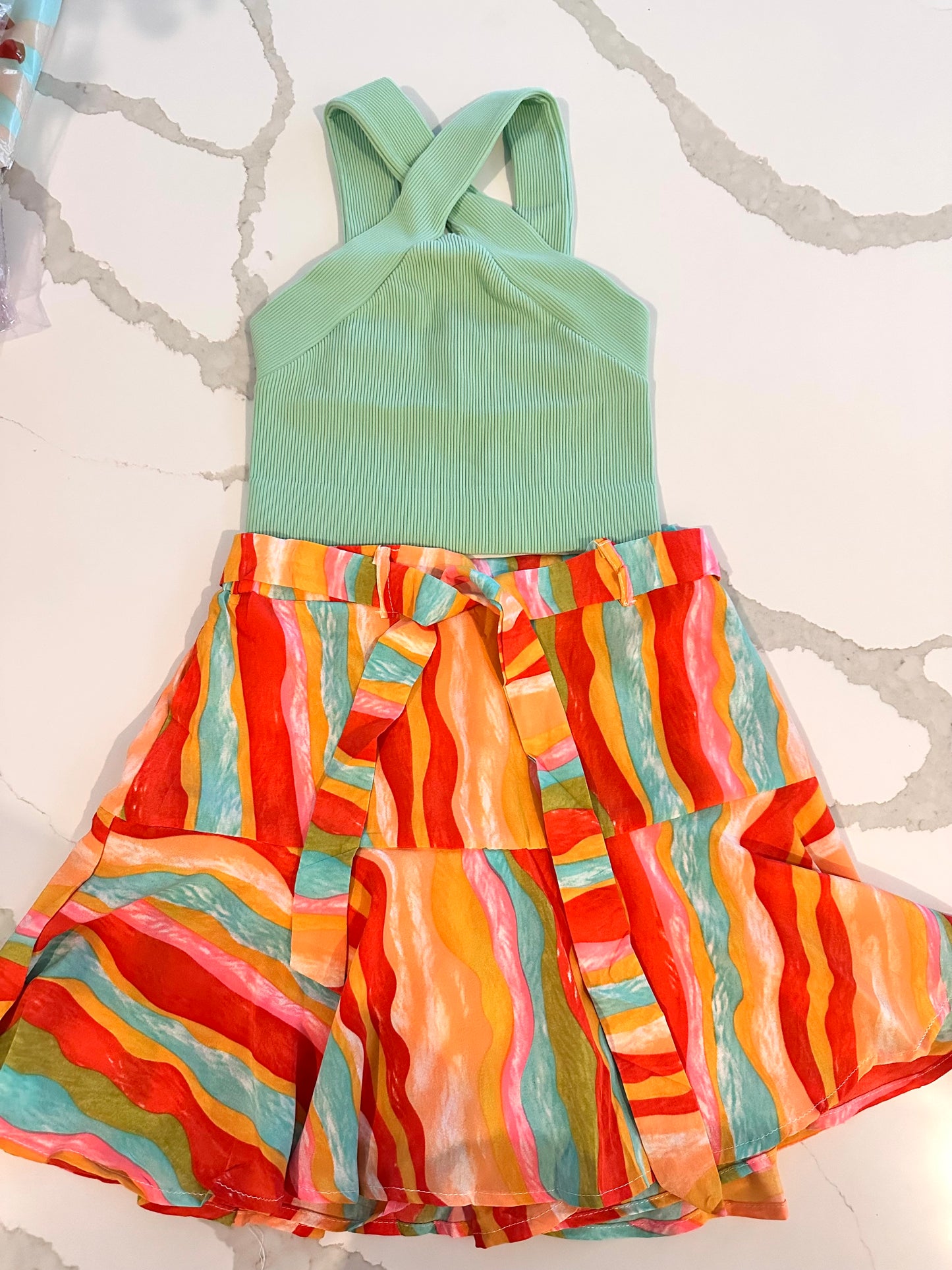 Multi Color Skort