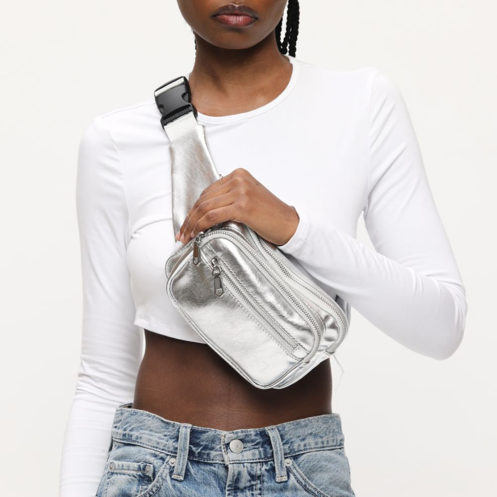 Hip Hugger Belt Bag- Silver