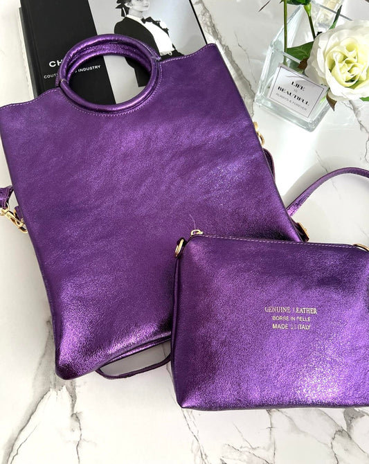 Leather Bag Sarah- VIOLETA