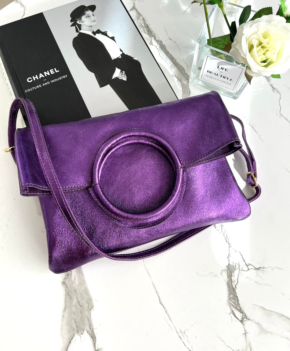 Leather Bag Sarah- VIOLETA