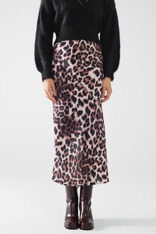 Leopard Midi Skirt