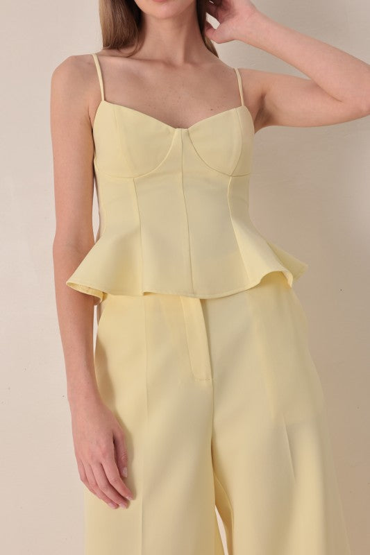 Peplum Yellow Top