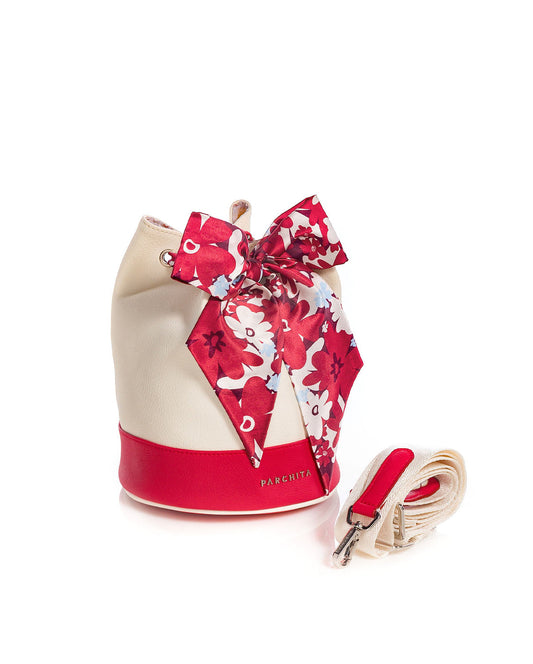 Bolso Vilma Rojo Ivory x Cherry- The Garden
