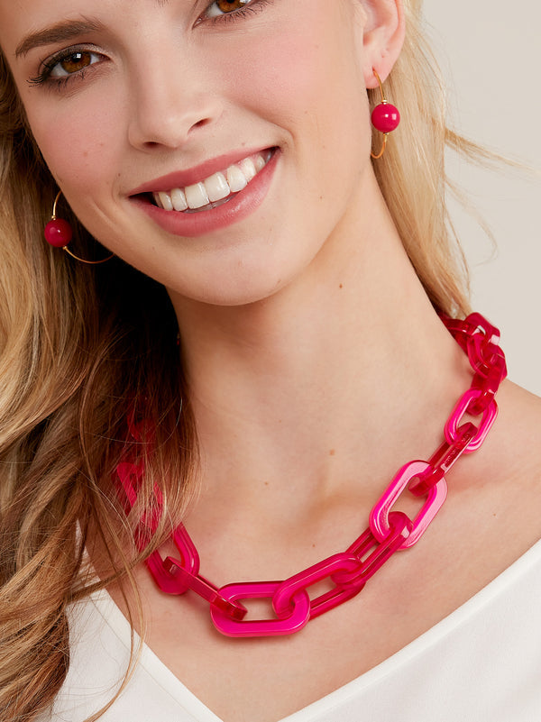 Alice Short Necklace- Fuscia