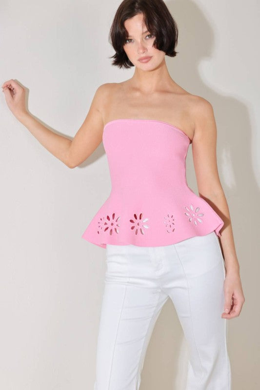Peplum Pink Top