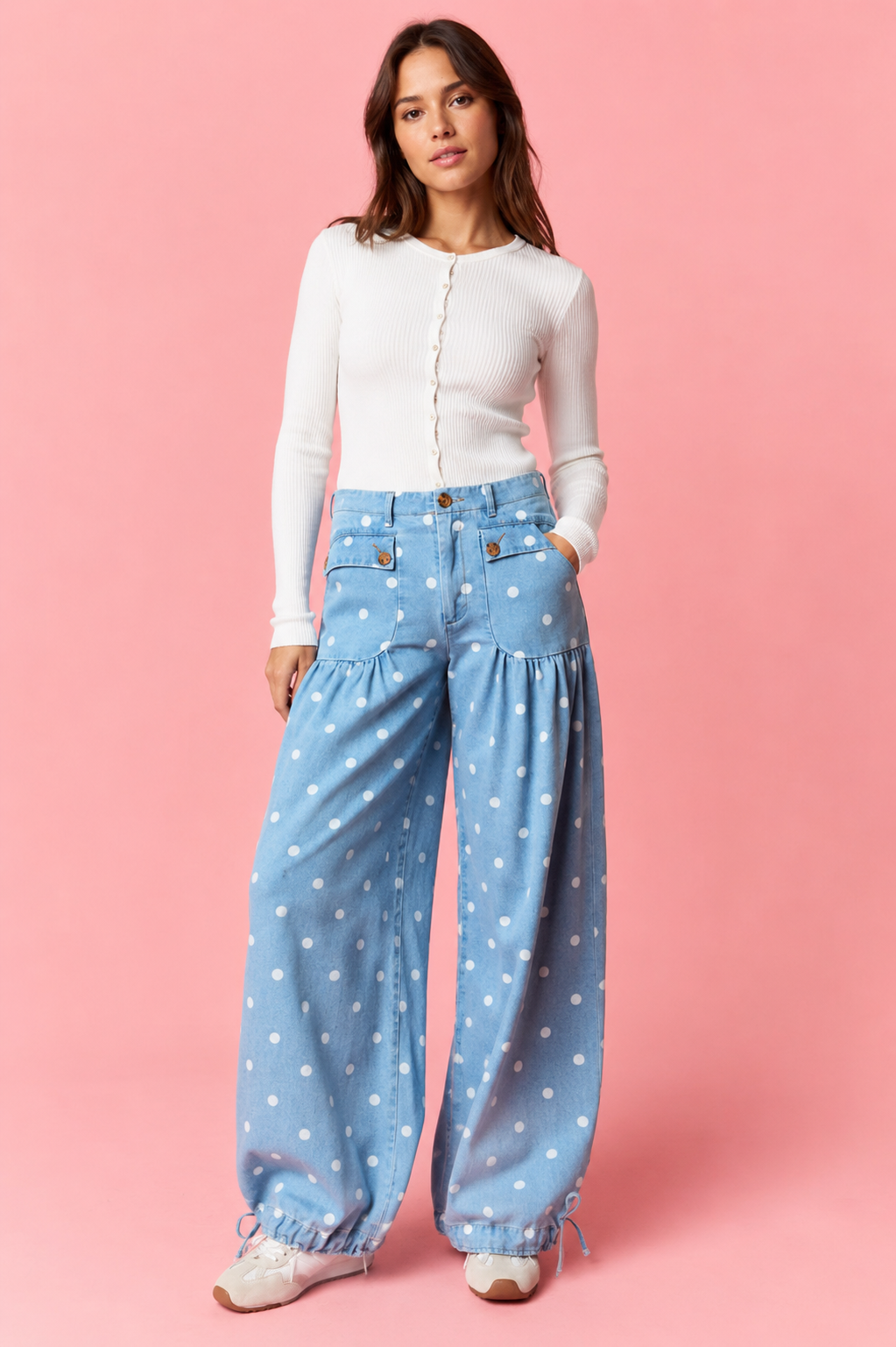 Amaia Polka Dot Denim