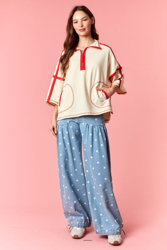 Amaia Polka Dot Denim