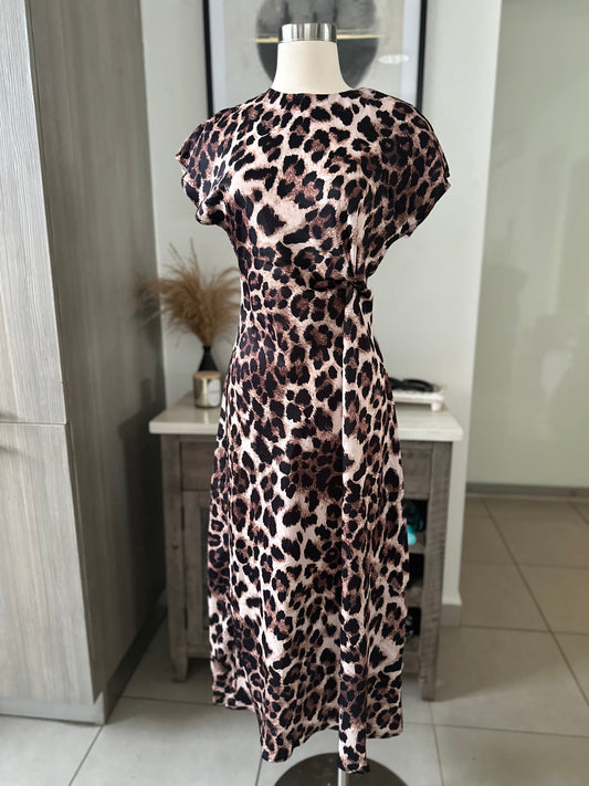 Venice Animal Print Midi Dress