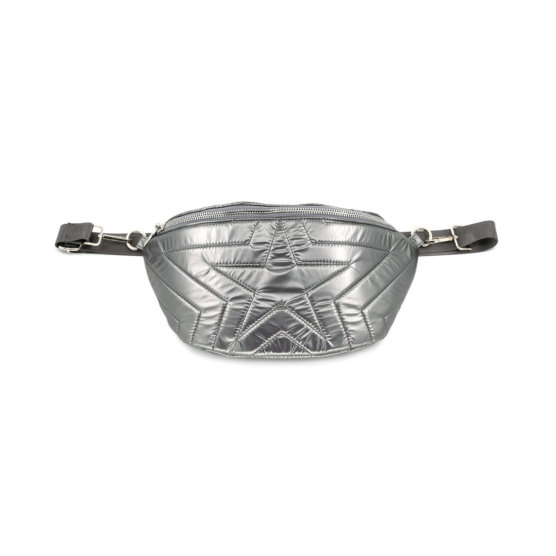 Metallic Star Fanny Pack- Pewter