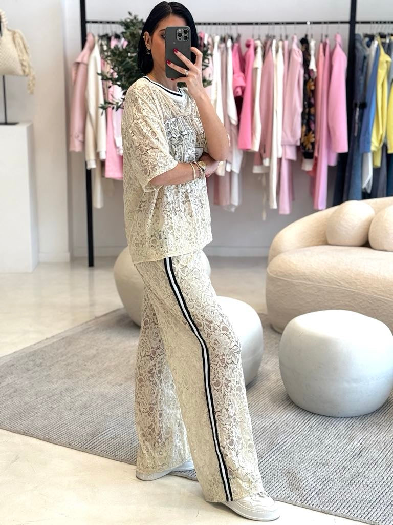 LA Laced Set- Beige