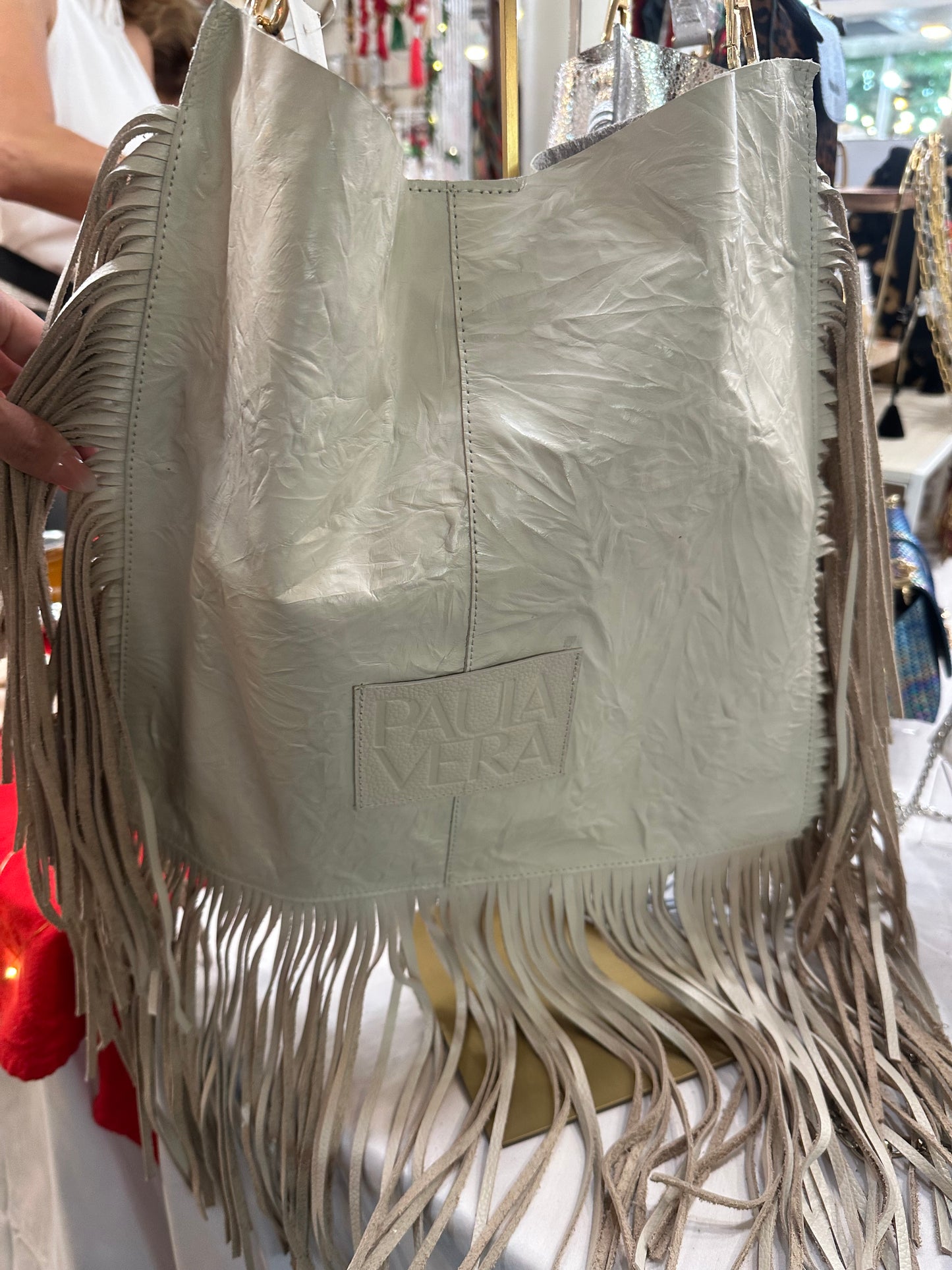 Vera Leather Bag- Off White