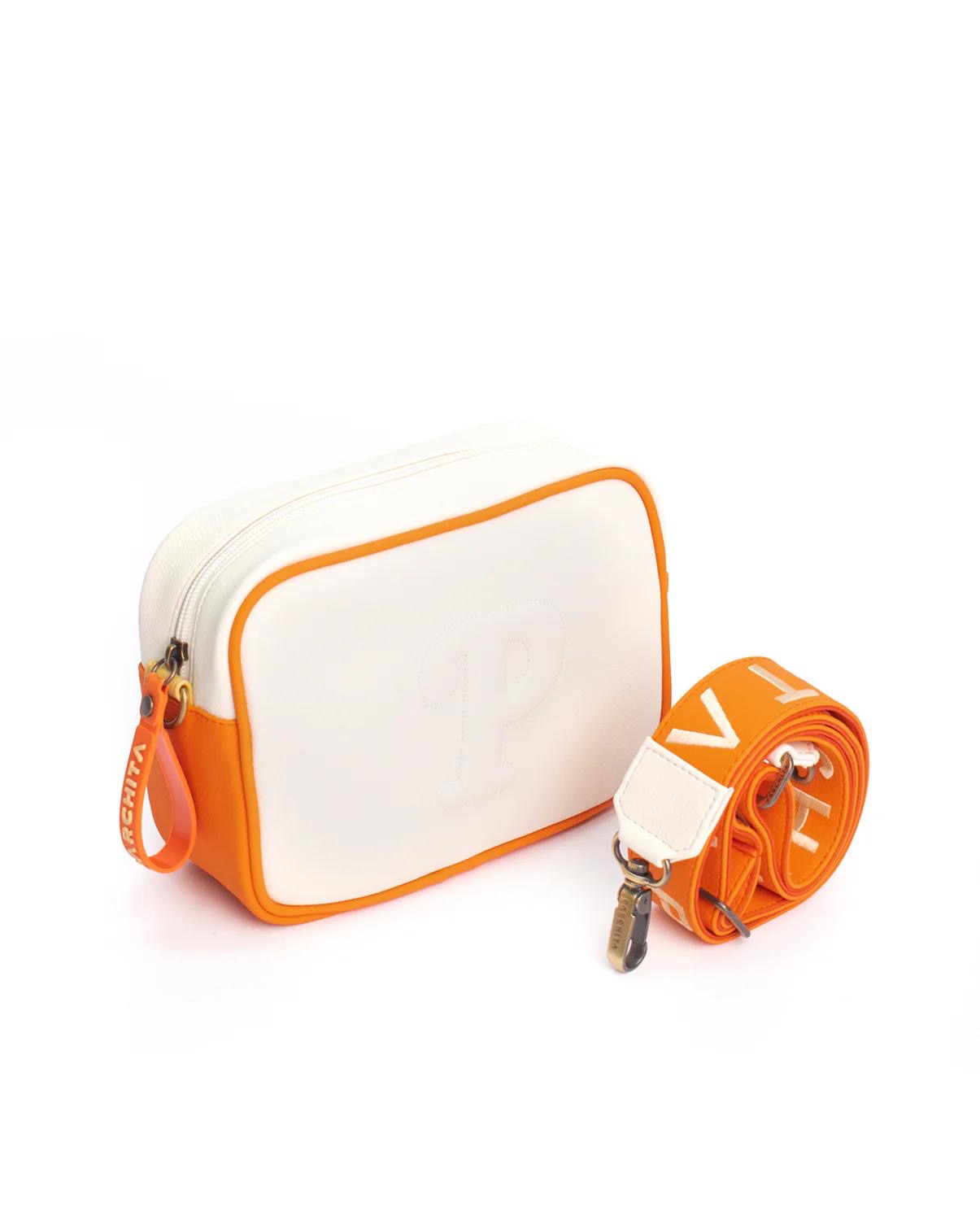 Bandolera Luchi Pradera- Ivory x Mandarina